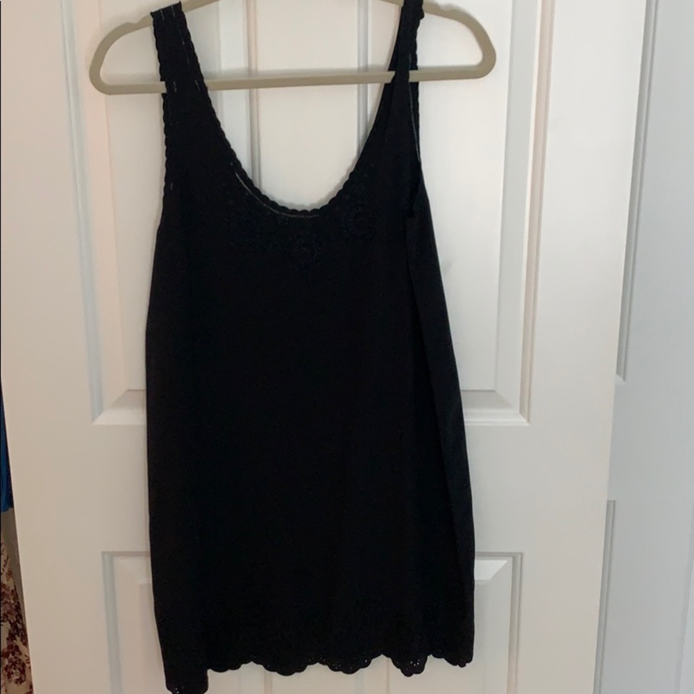 Joie eyelet black shift dress